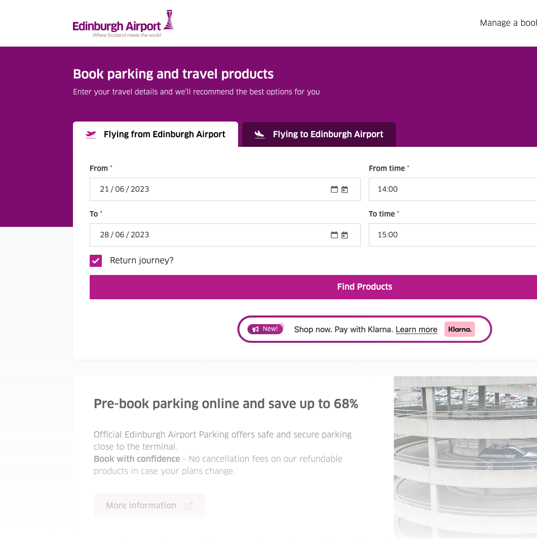 parking.edinburghairport.com